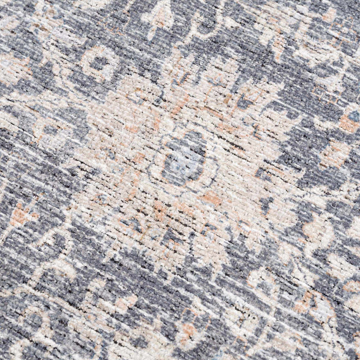 Kayin Traditional Style Gray And Beige Washable Rug - The Rug Decor
