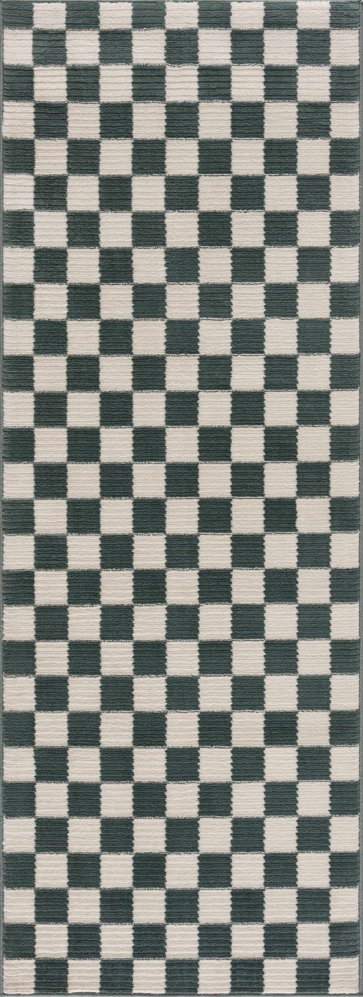 Kaysar Modern Checkered Pattern Green Washable Area Rug - The Rug Decor