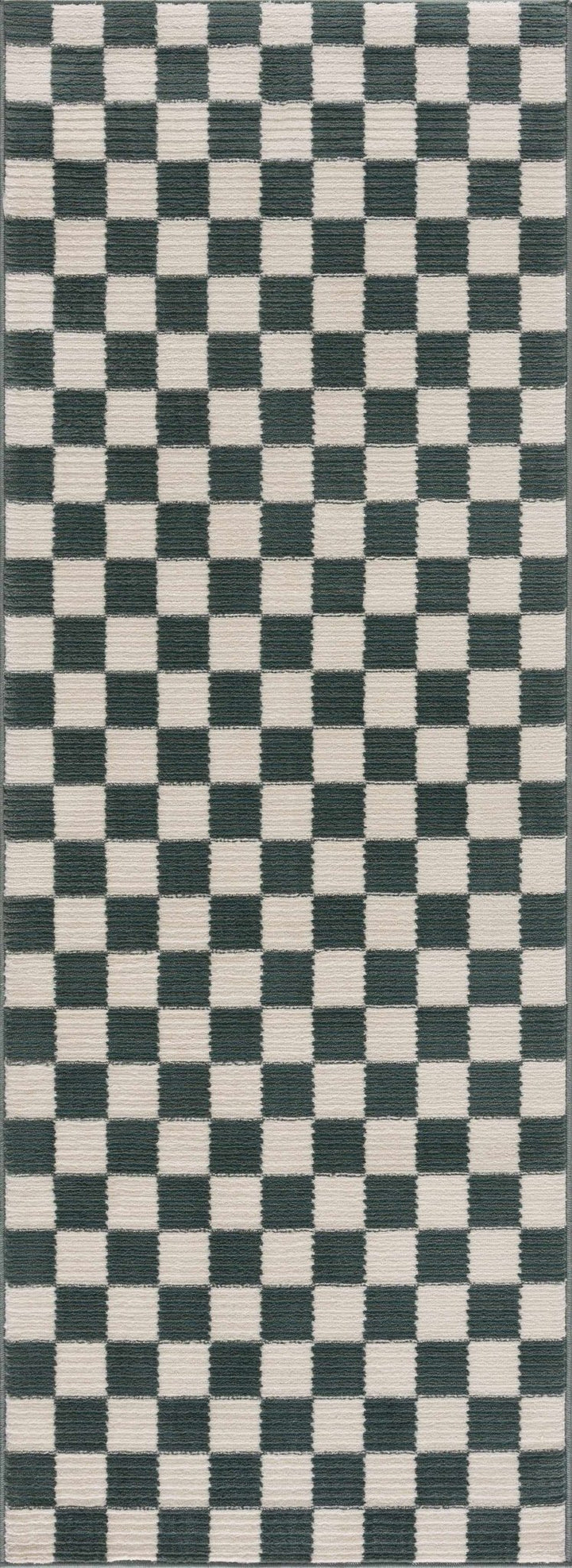 Kaysar Modern Checkered Pattern Green Washable Area Rug - The Rug Decor