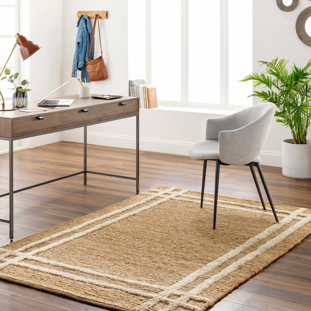 Kazu Contemporary Geometrical Camel Rug - The Rug Decor