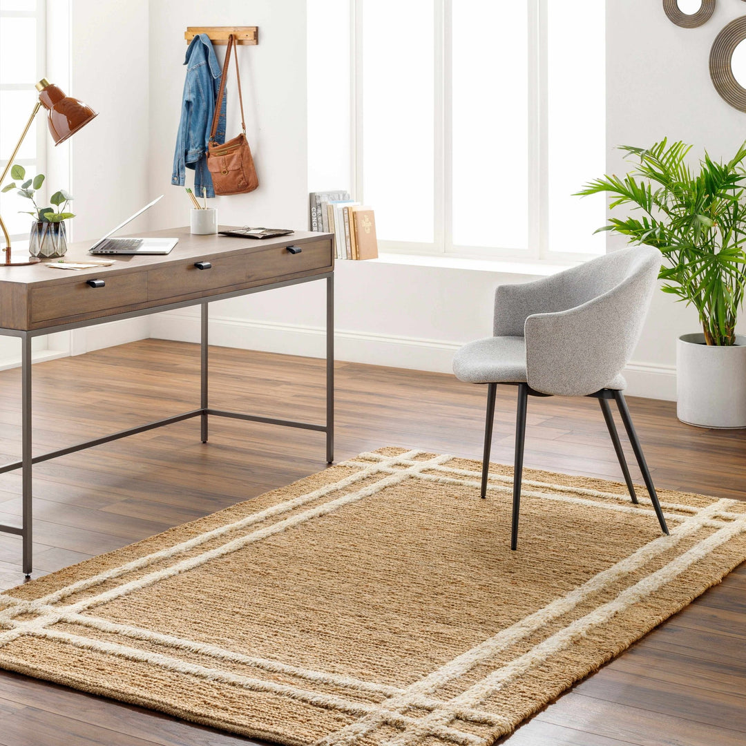 Kazu Contemporary Geometrical Camel Rug - The Rug Decor