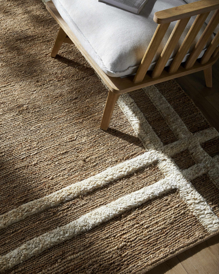 Kazu Contemporary Geometrical Camel Rug - The Rug Decor