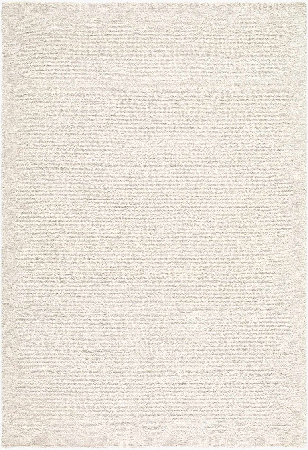 Kazuto Modern Solid Design Ivory Hand Tufted Wool Area Rug - The Rug Decor