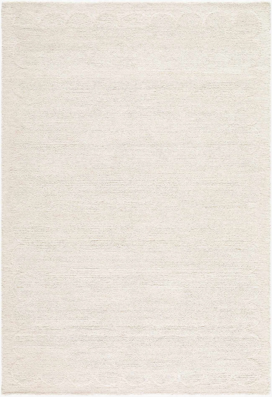 Kazuto Modern Solid Design Ivory Hand Tufted Wool Area Rug - The Rug Decor
