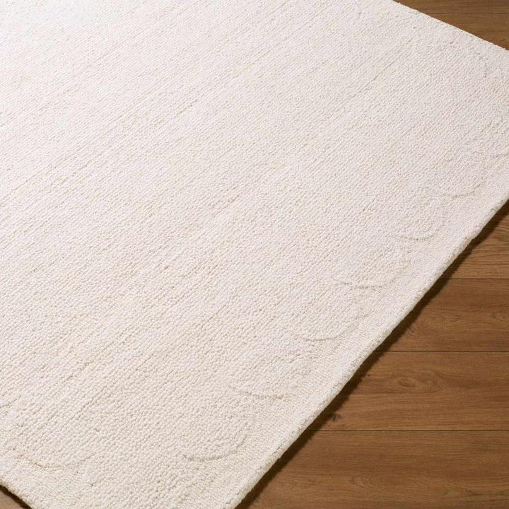 Kazuto Modern Solid Design Ivory Hand Tufted Wool Area Rug - The Rug Decor