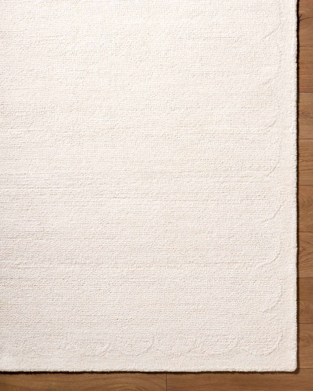 Kazuto Modern Solid Design Ivory Hand Tufted Wool Area Rug - The Rug Decor