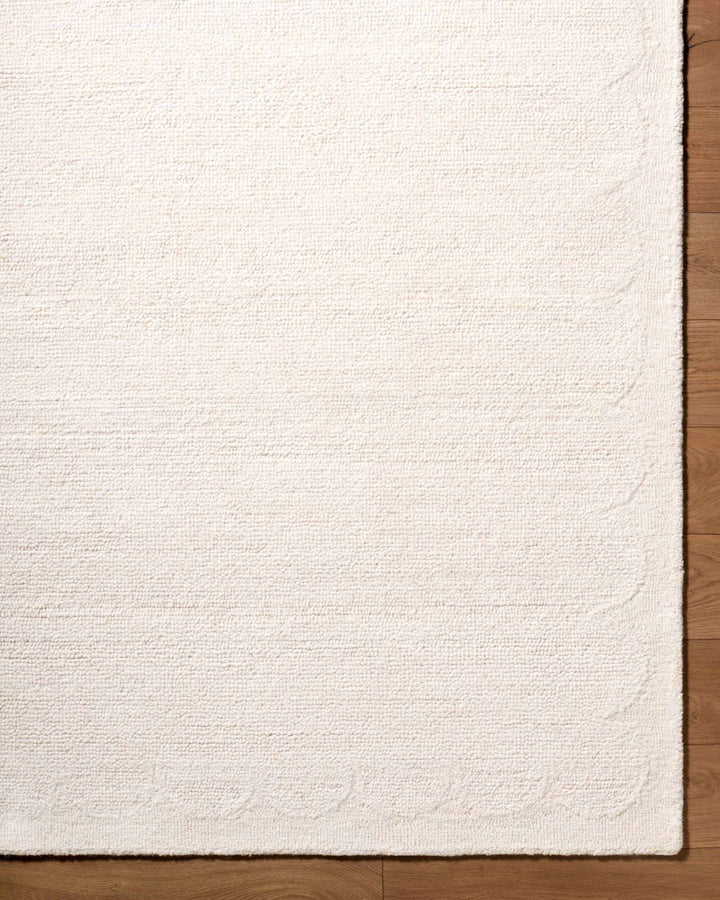 Kazuto Modern Solid Design Ivory Hand Tufted Wool Area Rug - The Rug Decor