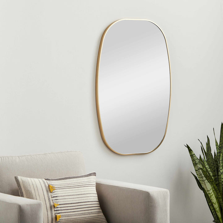 Kopparberg Gold Aluminum Frame Rectangle Mirror