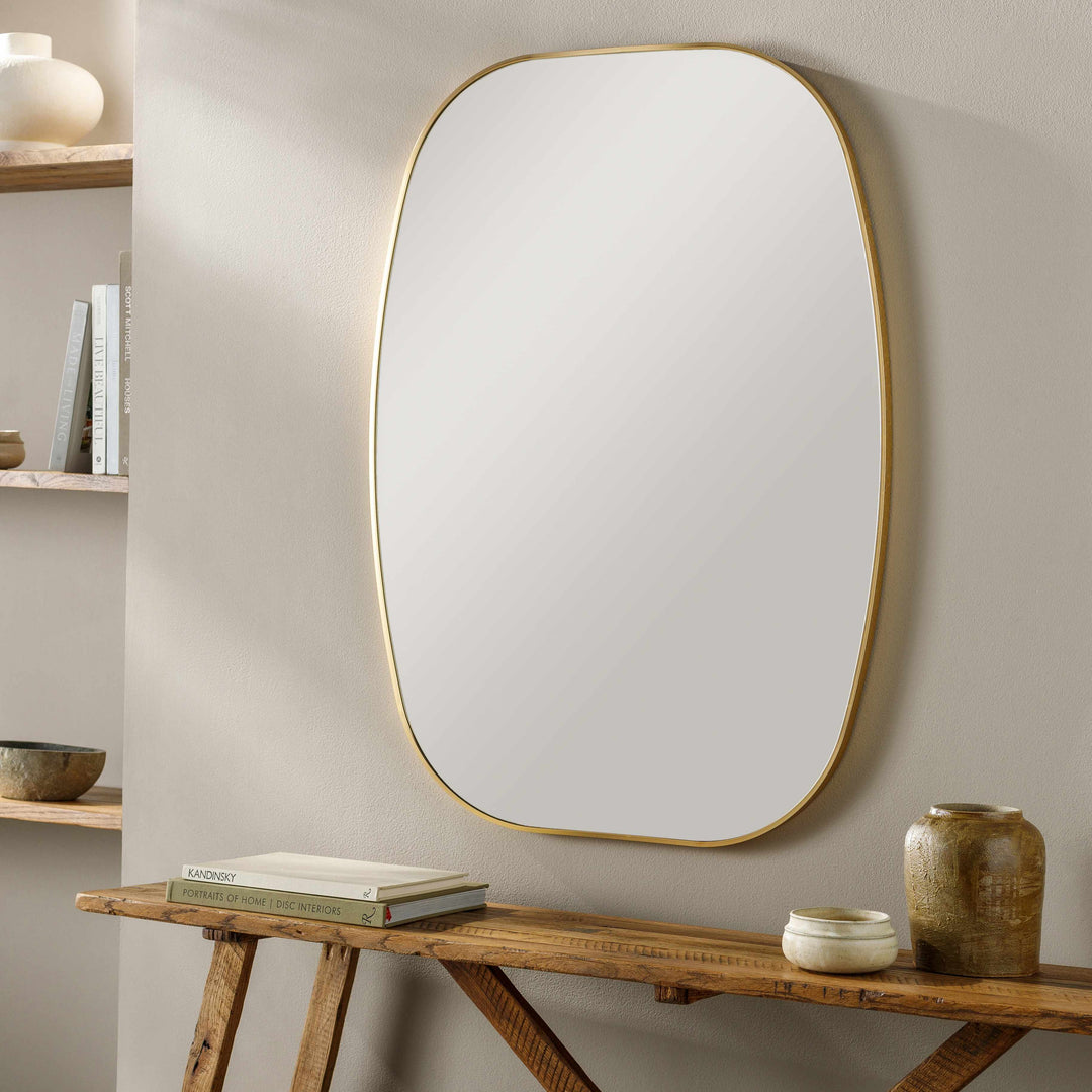 Kopparberg Gold Aluminum Frame Rectangle Mirror
