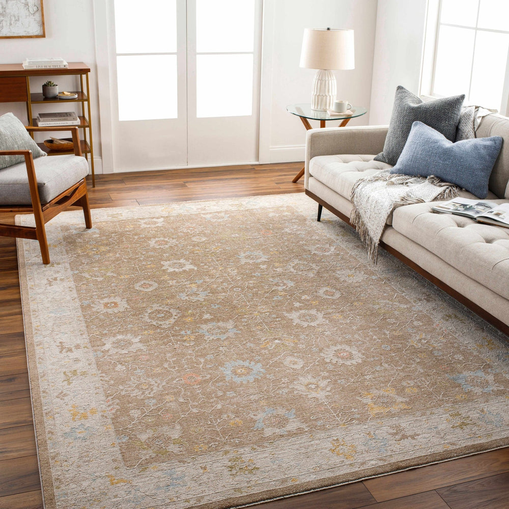 Keao Traditional Oushak Brown And Beige Rug - The Rug Decor