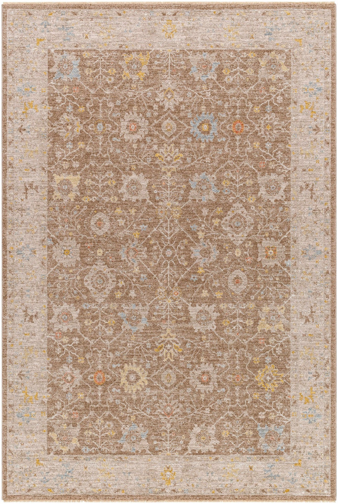 Keao Traditional Oushak Brown And Beige Rug - The Rug Decor