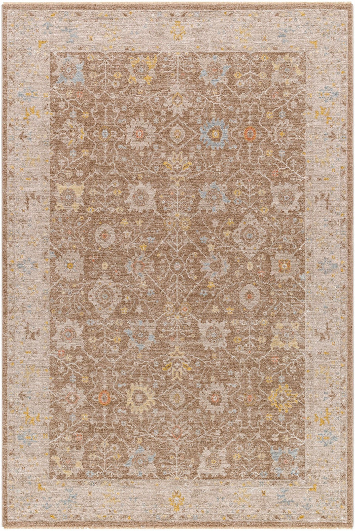 Keao Traditional Oushak Brown And Beige Rug - The Rug Decor