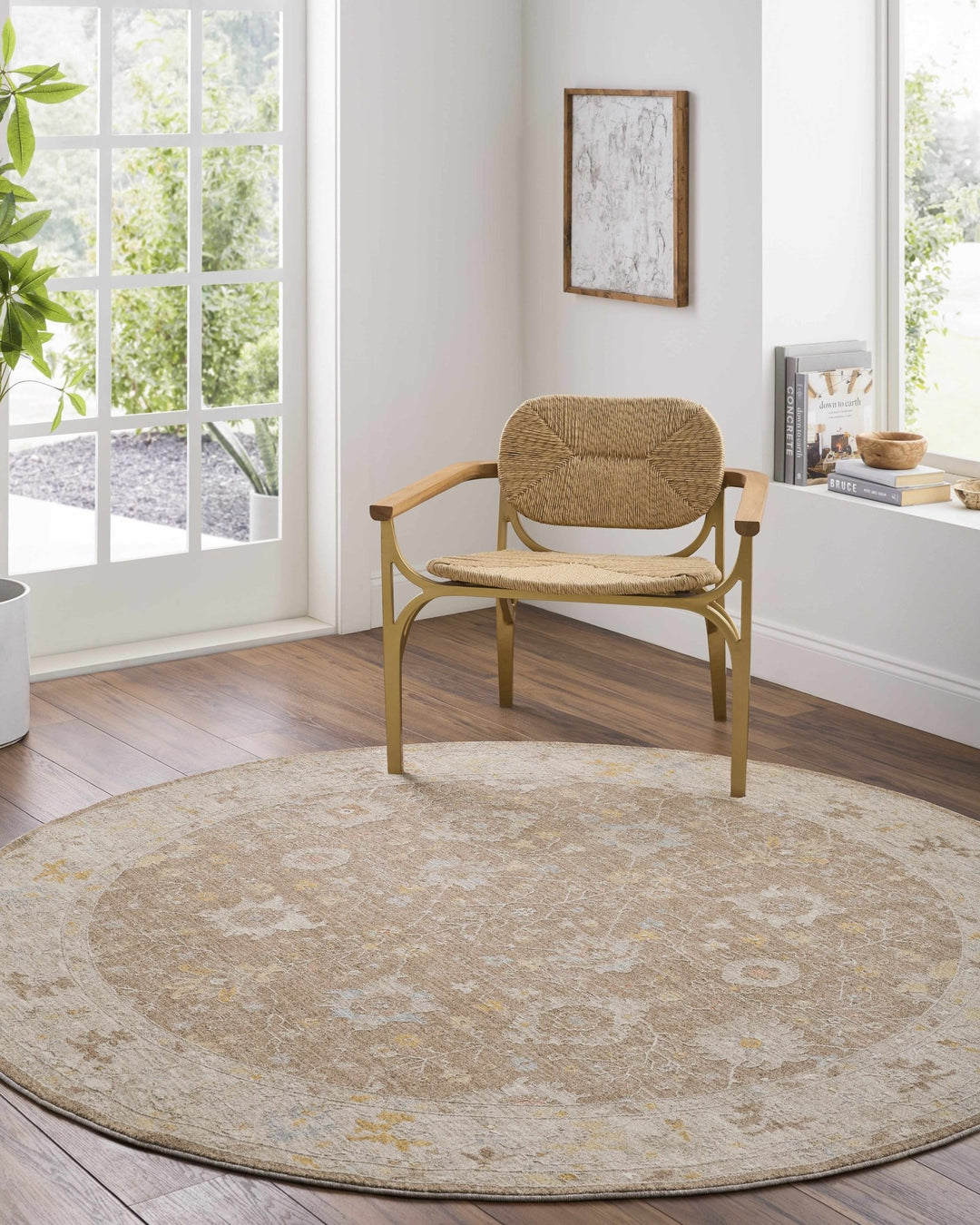 Keao Traditional Oushak Brown And Beige Rug - The Rug Decor