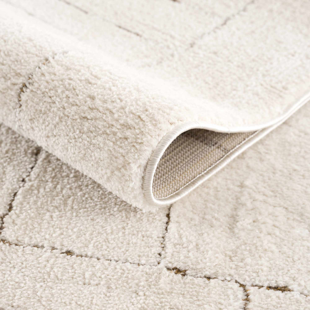Keats Contemporary Geometrical Design Beige Rug - The Rug Decor