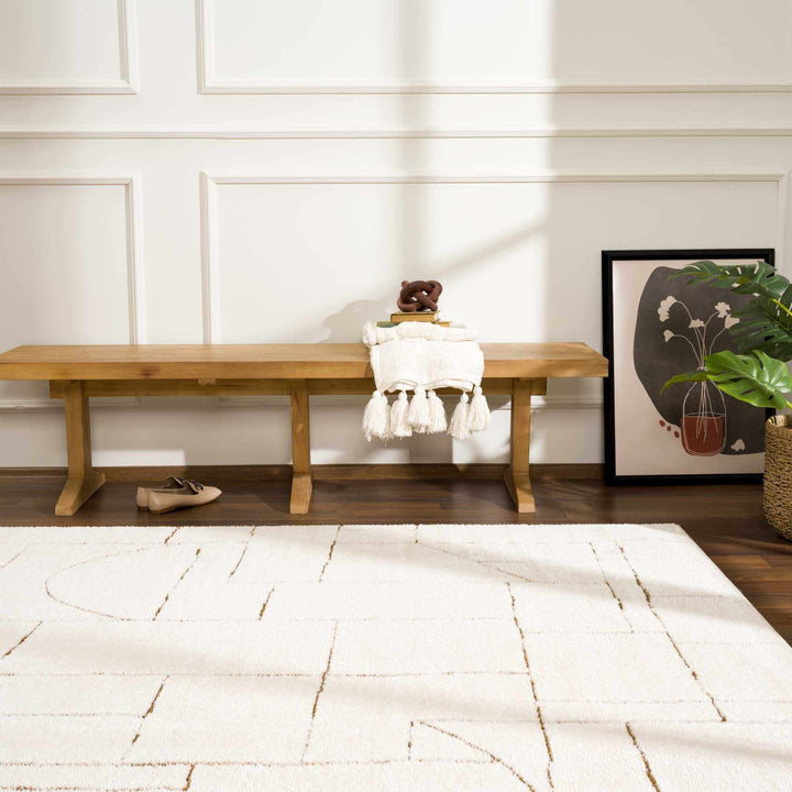 Keats Contemporary Geometrical Design Beige Rug - The Rug Decor
