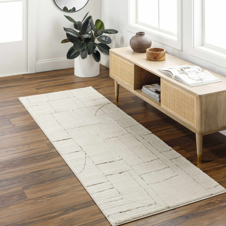 Keats Contemporary Geometrical Design Beige Rug - The Rug Decor