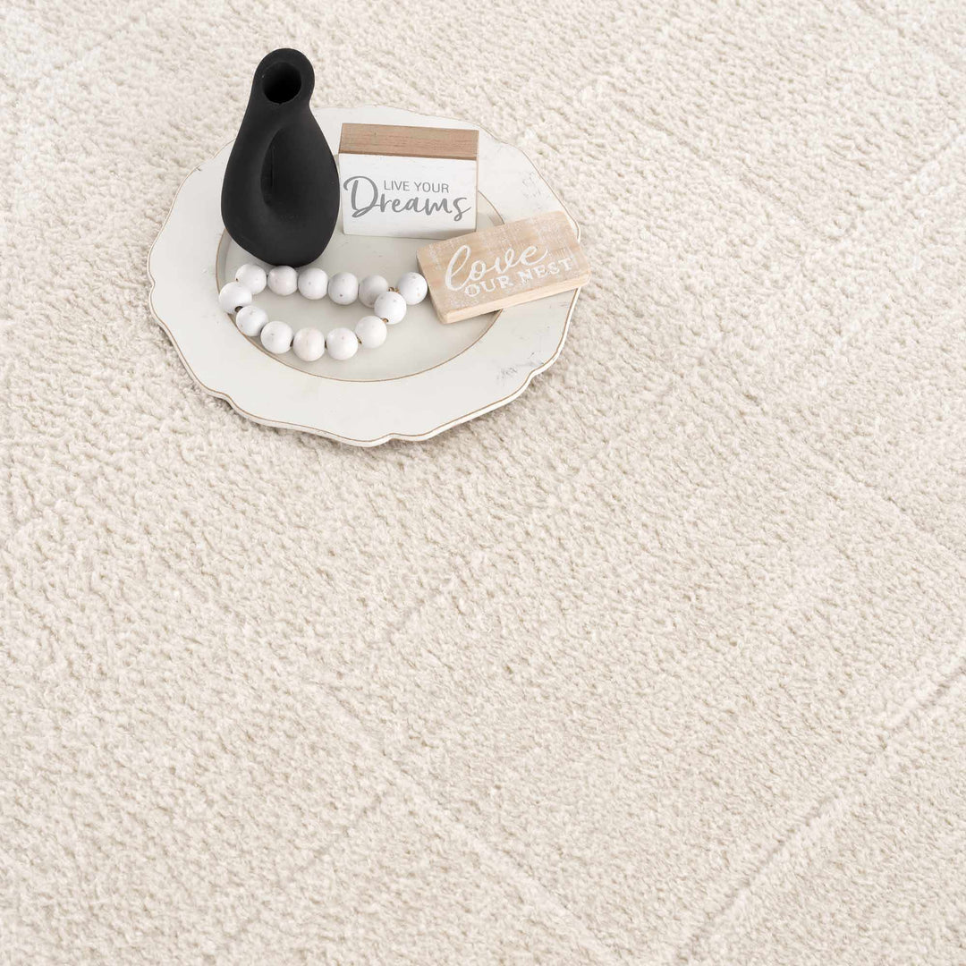 Keats Contemporary Style Ivory Area Rug - The Rug Decor