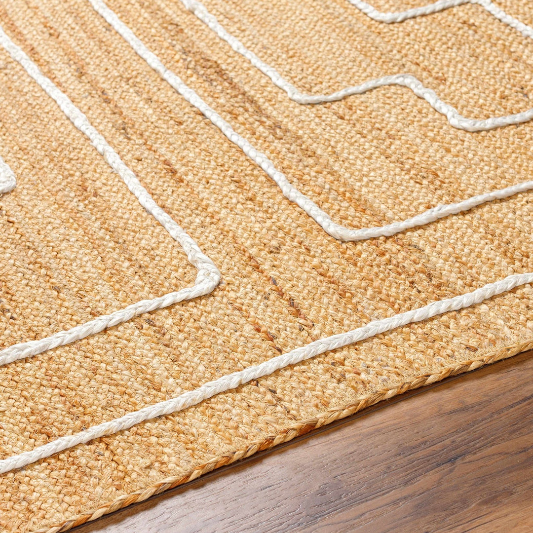 Kees Contemporary Tan And Ivory Area Rug - The Rug Decor