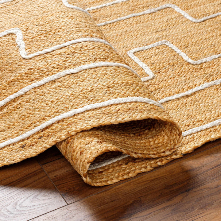 Kees Contemporary Tan And Ivory Area Rug - The Rug Decor