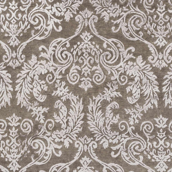 Keiser Taupe And Ivory Traditional Style Hand Knotted Area Rug
