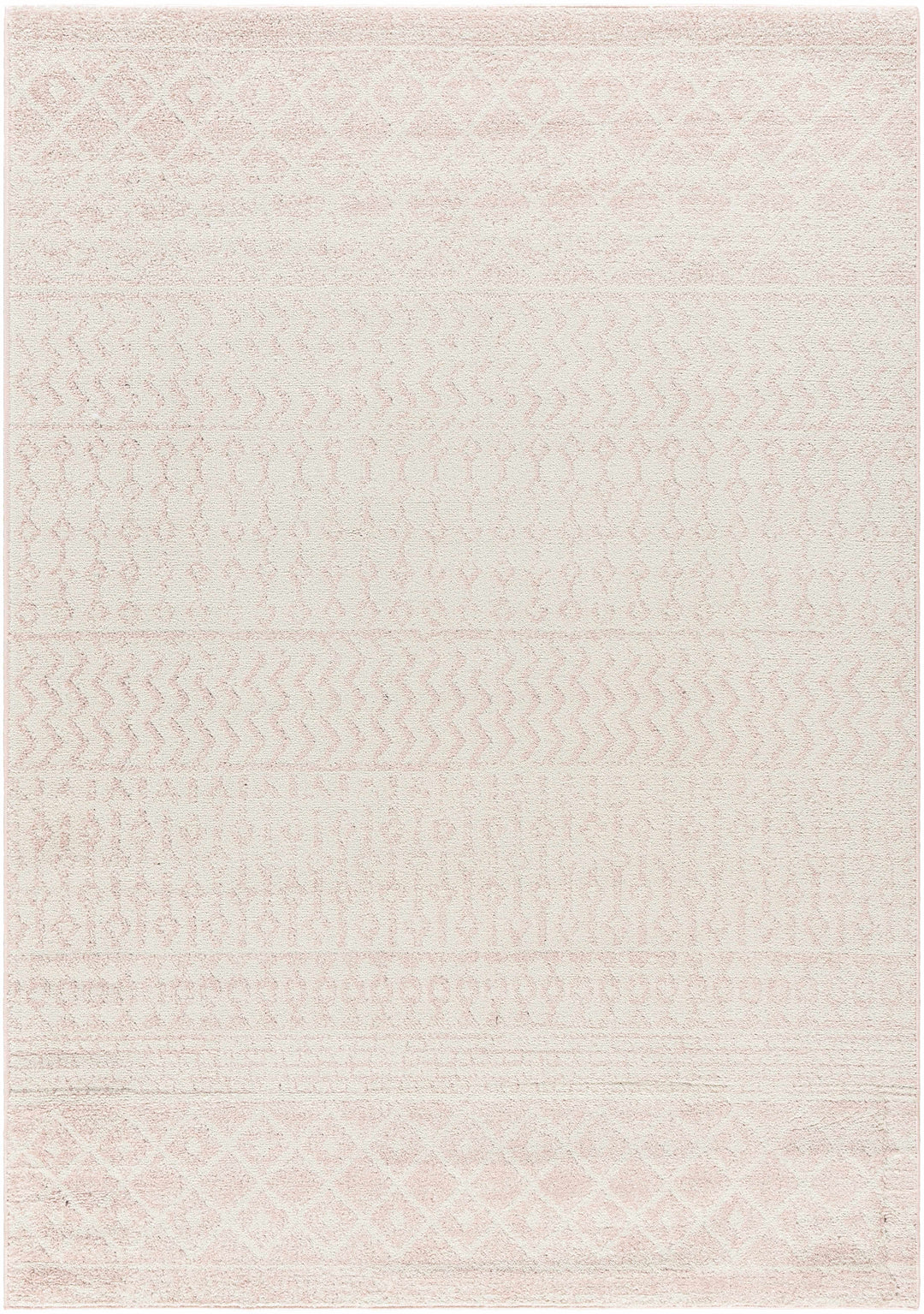 Contemporary Mondern look Ivory and Peach area rug