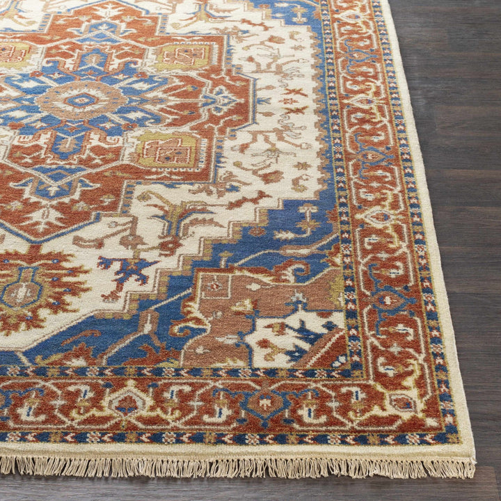 Kekaha Traditional Style Rust And Ivory Hand Knotted Area Rug - The Rug Decor