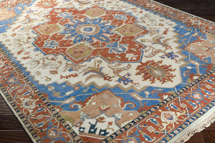 Kekaha Traditional Style Rust And Ivory Hand Knotted Area Rug - The Rug Decor