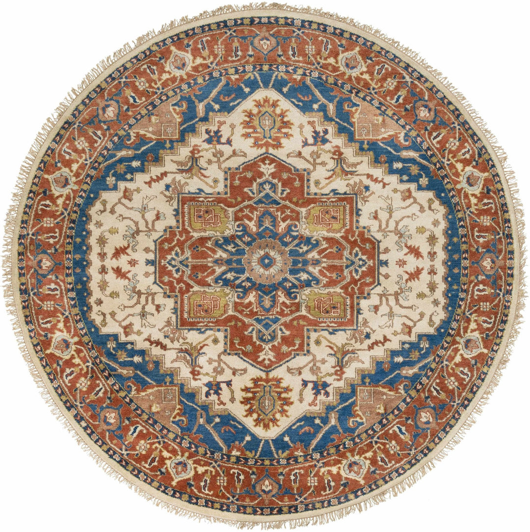 Kekaha Traditional Style Rust And Ivory Hand Knotted Area Rug - The Rug Decor