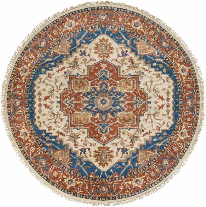 Kekaha Traditional Style Rust And Ivory Hand Knotted Area Rug - The Rug Decor