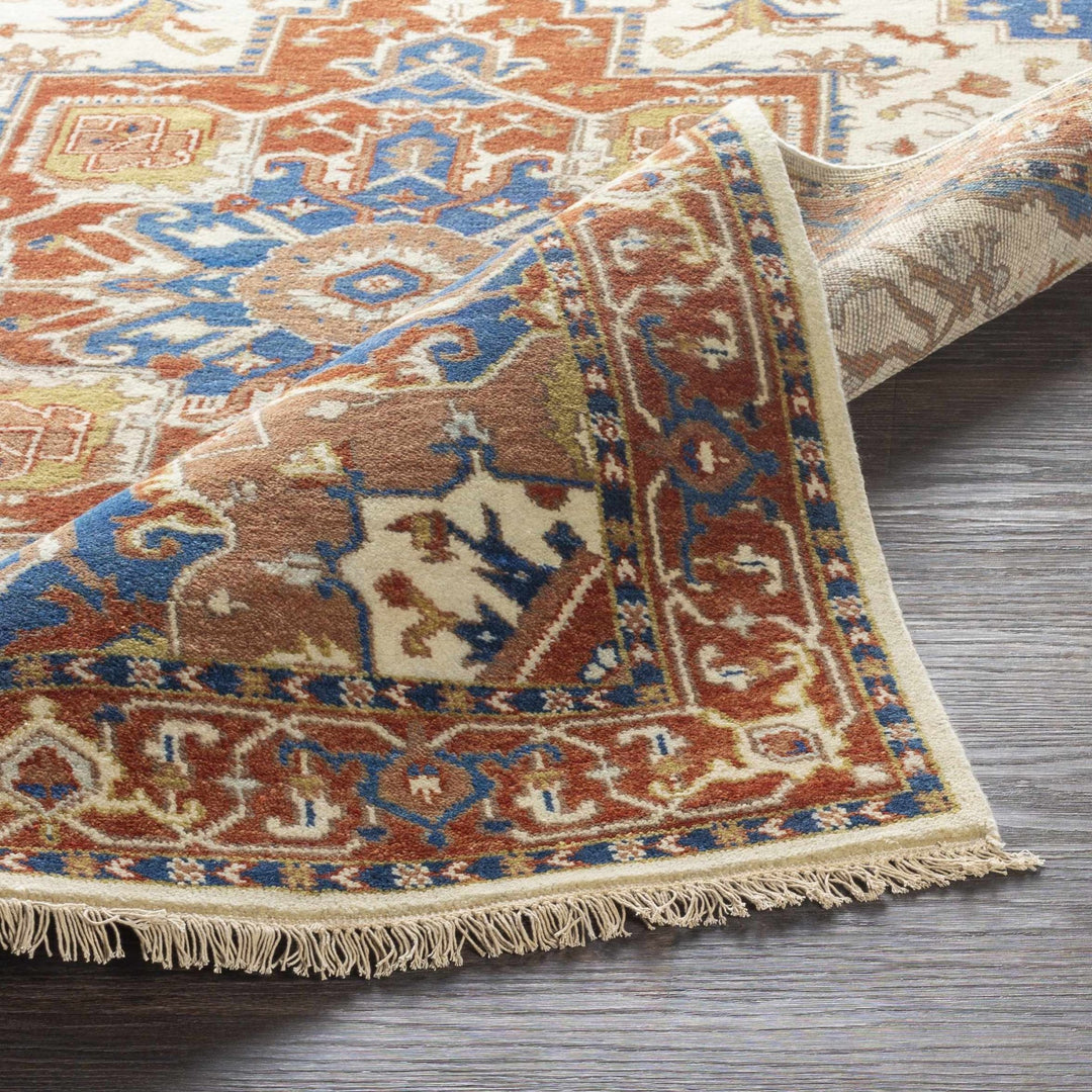 Kekaha Traditional Style Rust And Ivory Hand Knotted Area Rug - The Rug Decor