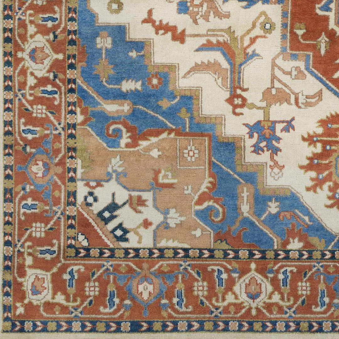 Kekaha Traditional Style Rust And Ivory Hand Knotted Area Rug - The Rug Decor