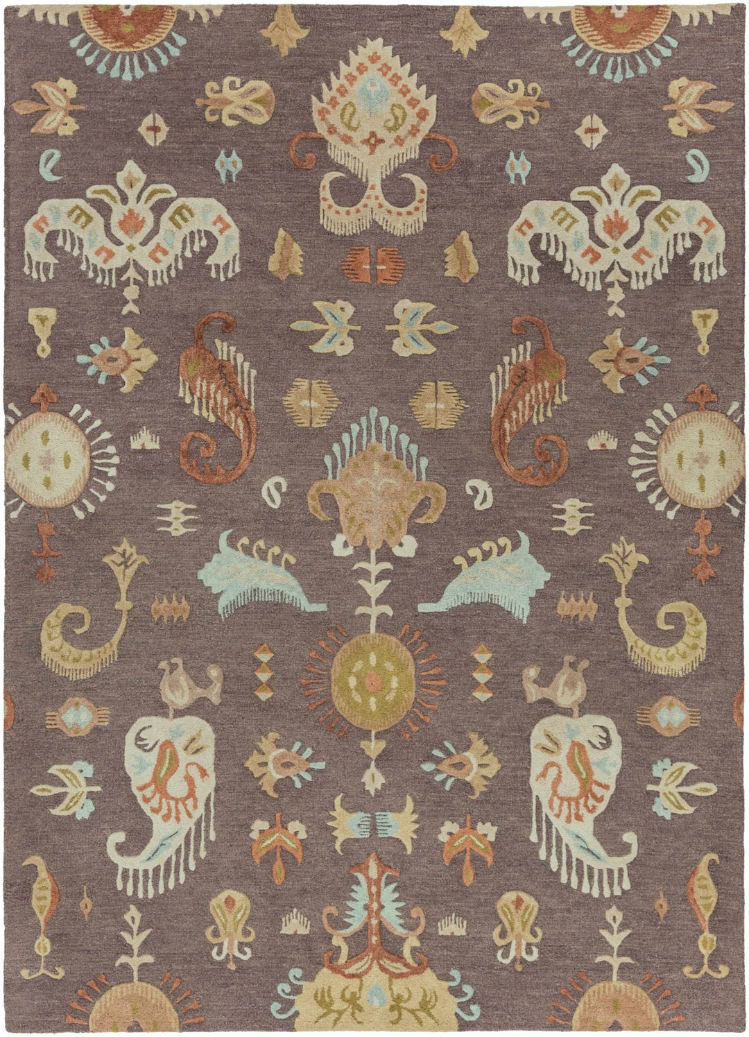 Kelty Traditional Floral Design Brown And Beige Area Rug - The Rug Decor