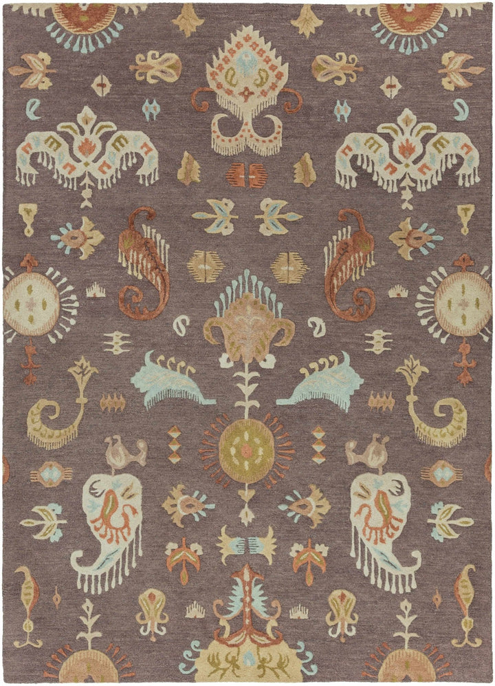 Kelty Traditional Floral Design Brown And Beige Area Rug - The Rug Decor