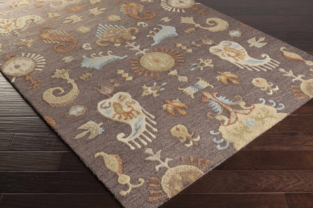 Kelty Traditional Floral Design Brown And Beige Area Rug - The Rug Decor