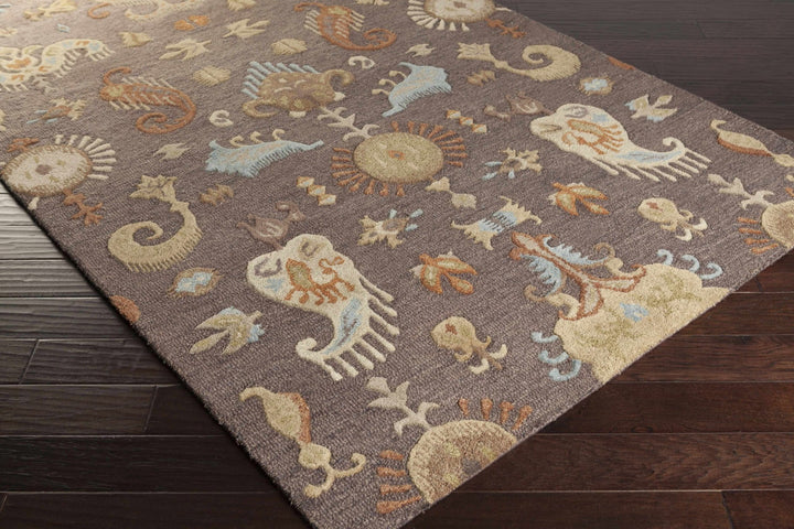 Kelty Traditional Floral Design Brown And Beige Area Rug - The Rug Decor