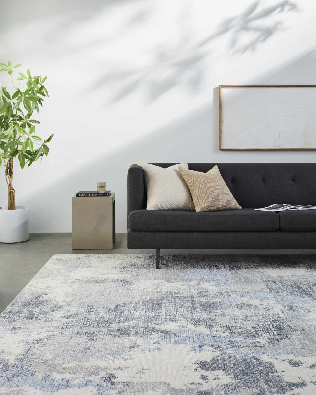 Keme Contemporary Gray Abstract Area Rug - The Rug Decor