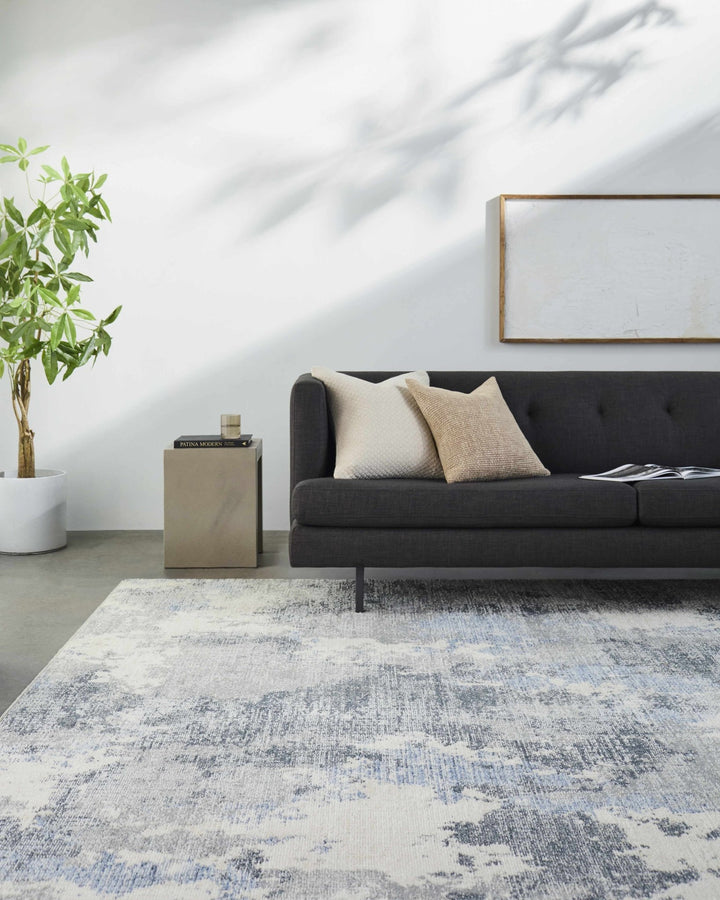 Keme Contemporary Gray Abstract Area Rug - The Rug Decor