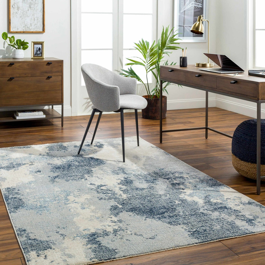 Keme Contemporary Gray Abstract Area Rug - The Rug Decor