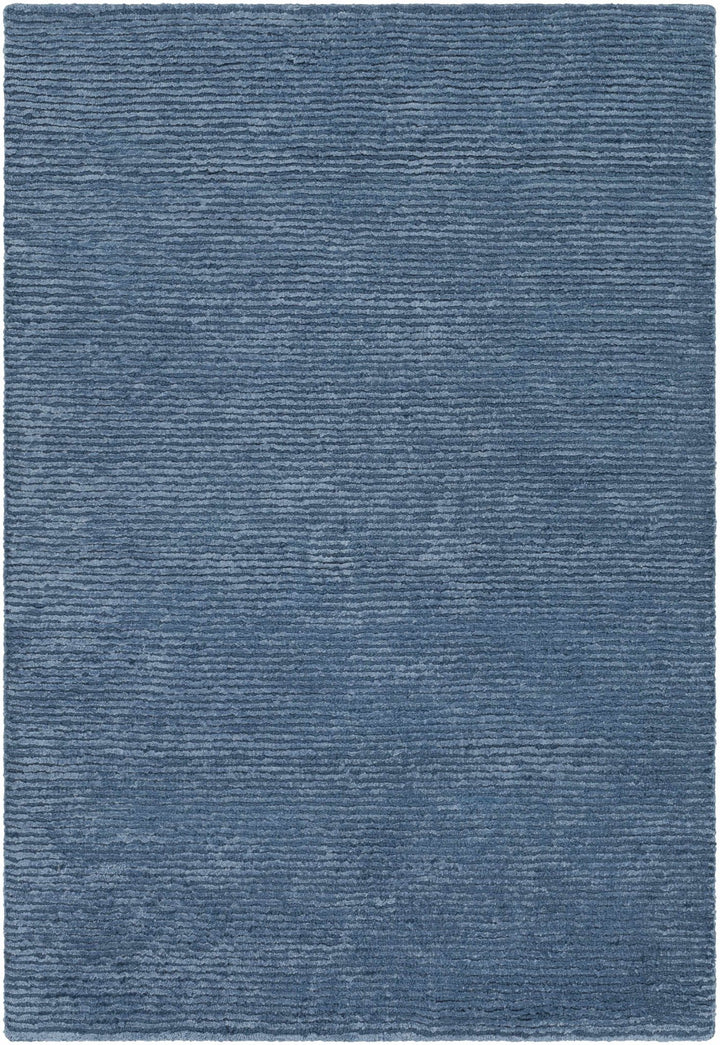Kendall Blue Modern Solid Design Hand Knotted Area Rug - The Rug Decor