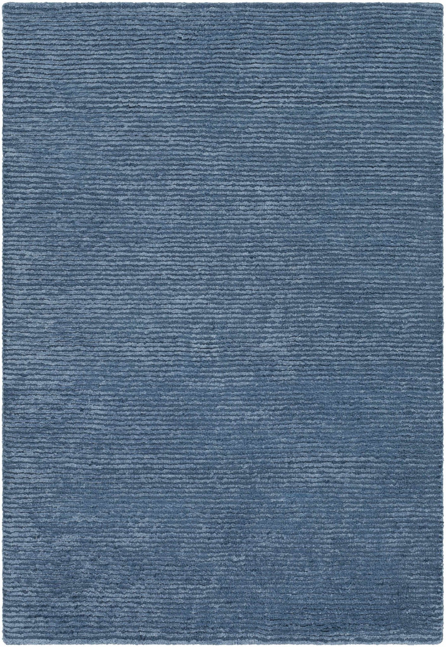 Kendall Blue Modern Solid Design Hand Knotted Area Rug - The Rug Decor