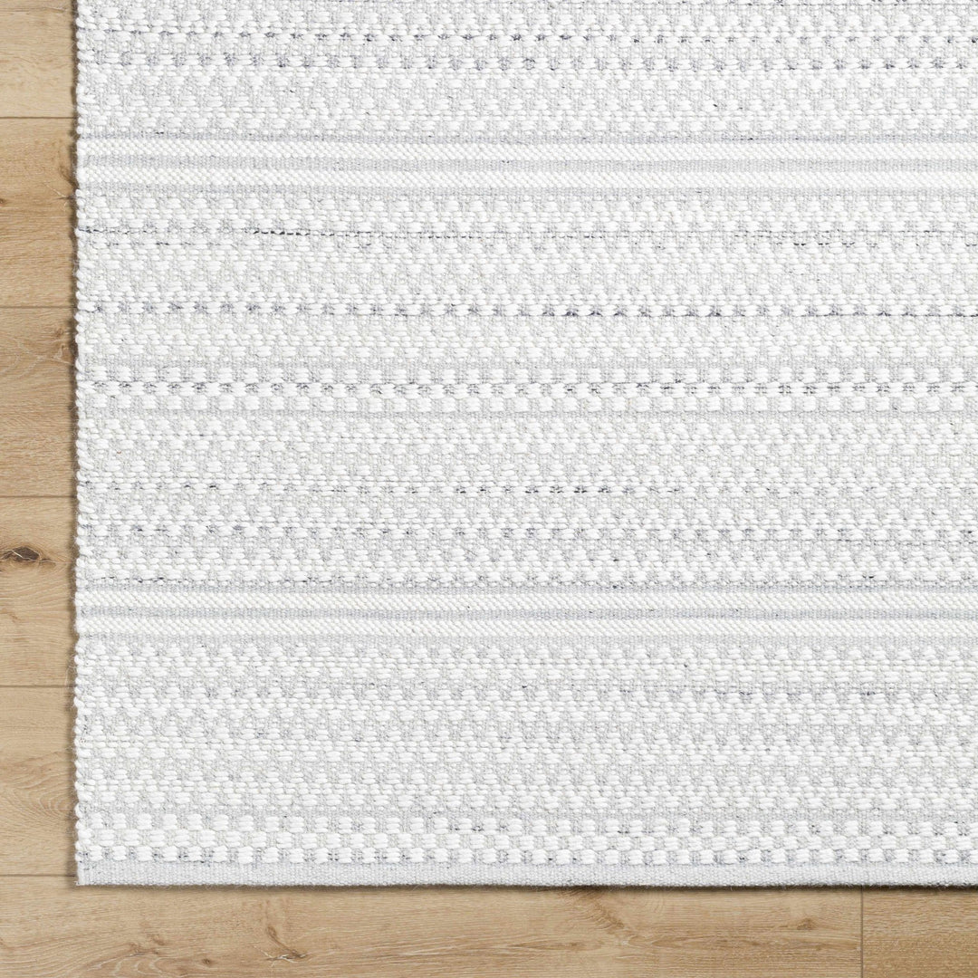 Kendi Modern Abstract Ivory And Gray Rug - The Rug Decor