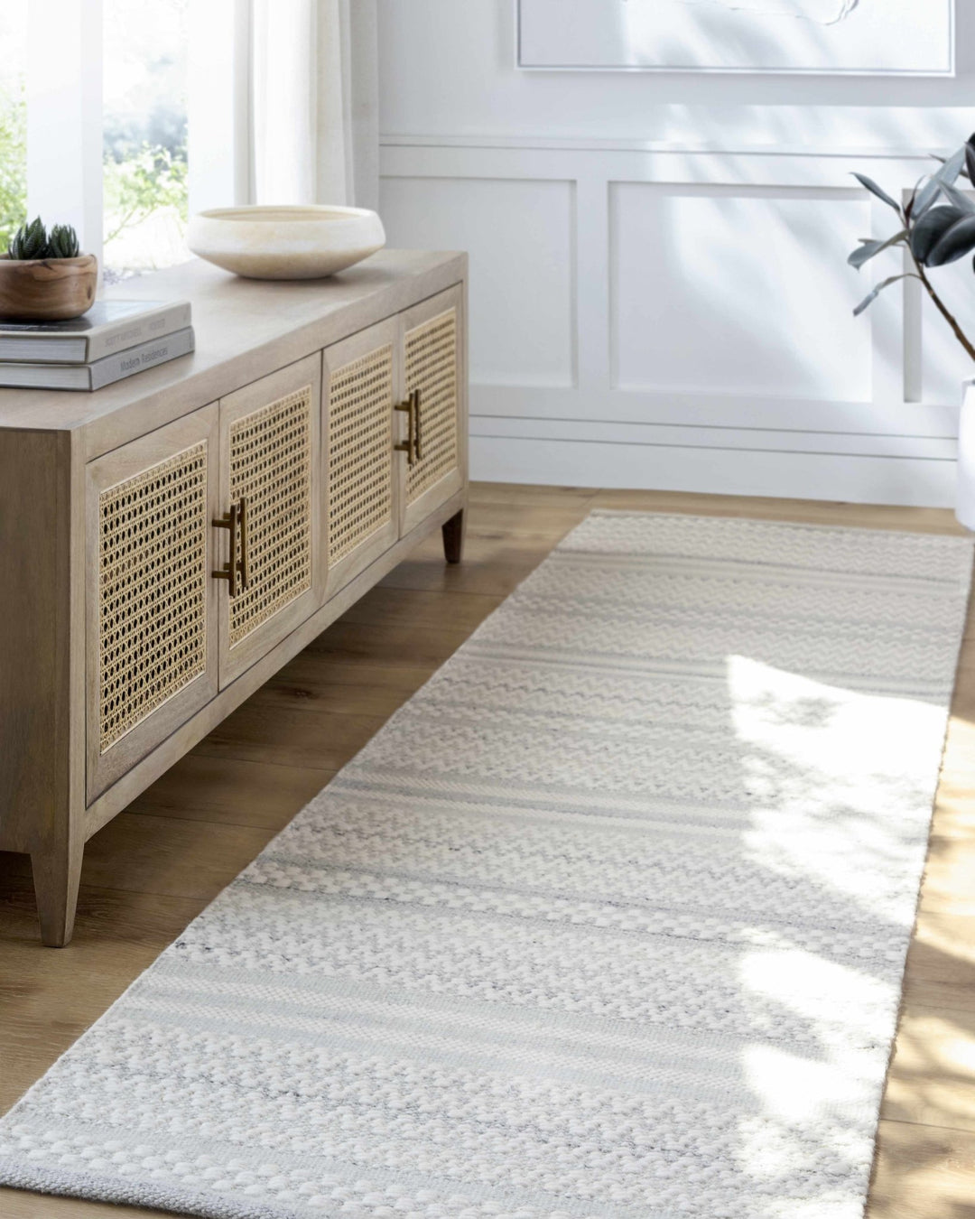 Kendi Modern Abstract Ivory And Gray Rug - The Rug Decor