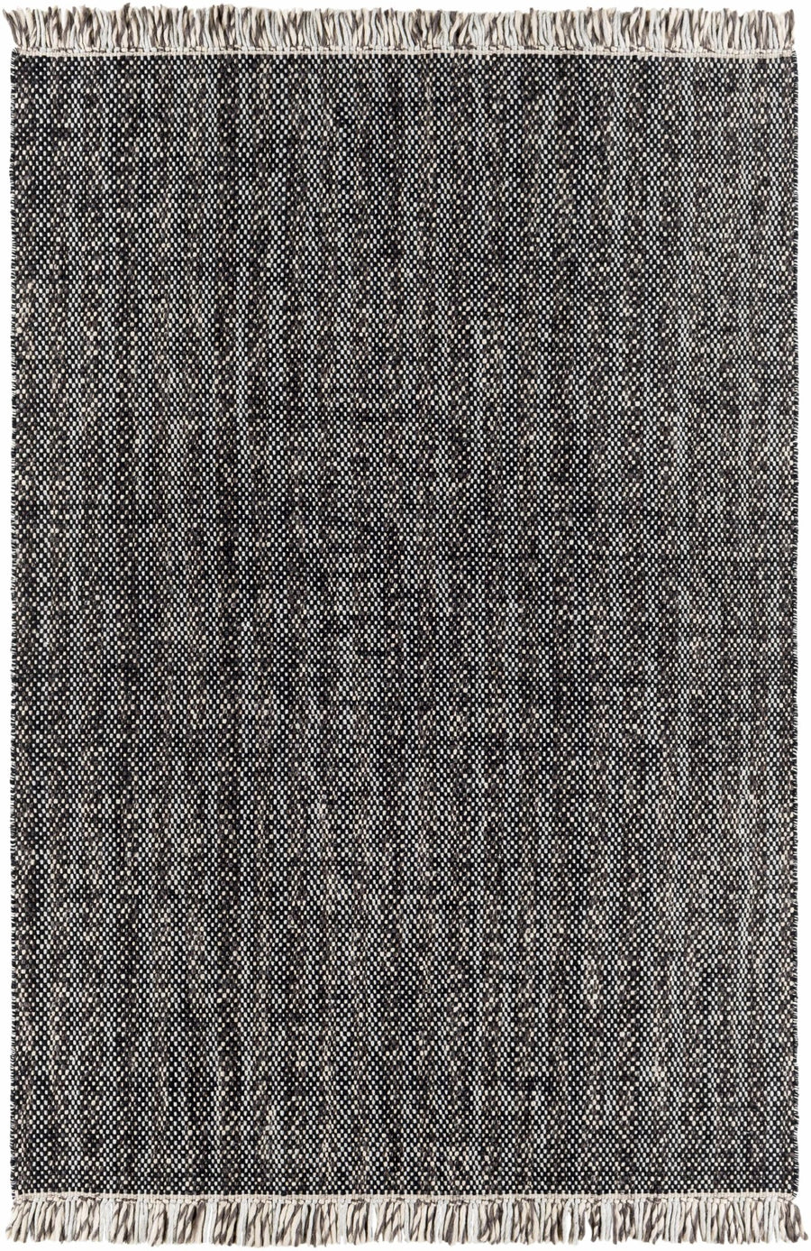 Kenora Black And Ivory Modern Style Hand Woven Area Rug - The Rug Decor