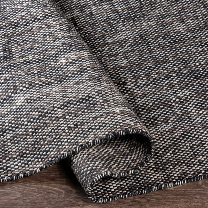 Kenora Black And Ivory Modern Style Hand Woven Area Rug - The Rug Decor