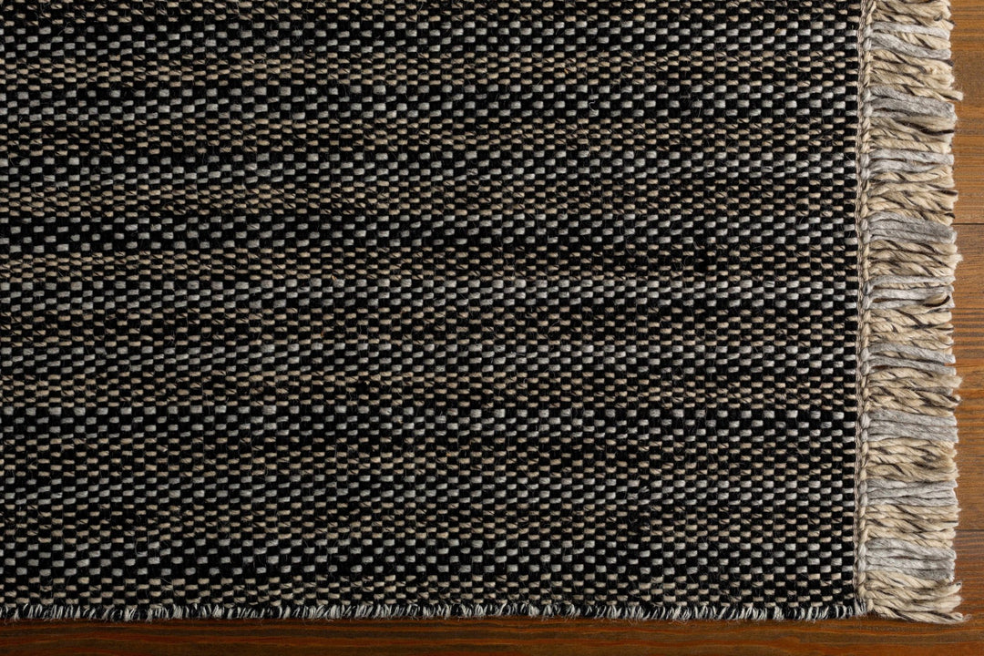 Kenora Black And Ivory Modern Style Hand Woven Area Rug - The Rug Decor