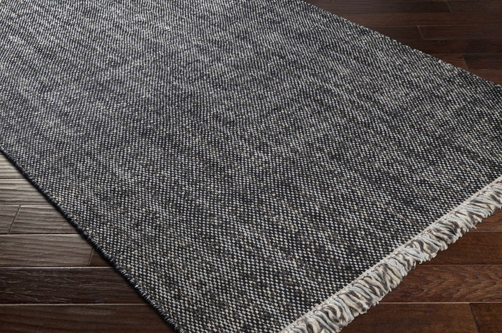 Kenora Black And Ivory Modern Style Hand Woven Area Rug - The Rug Decor