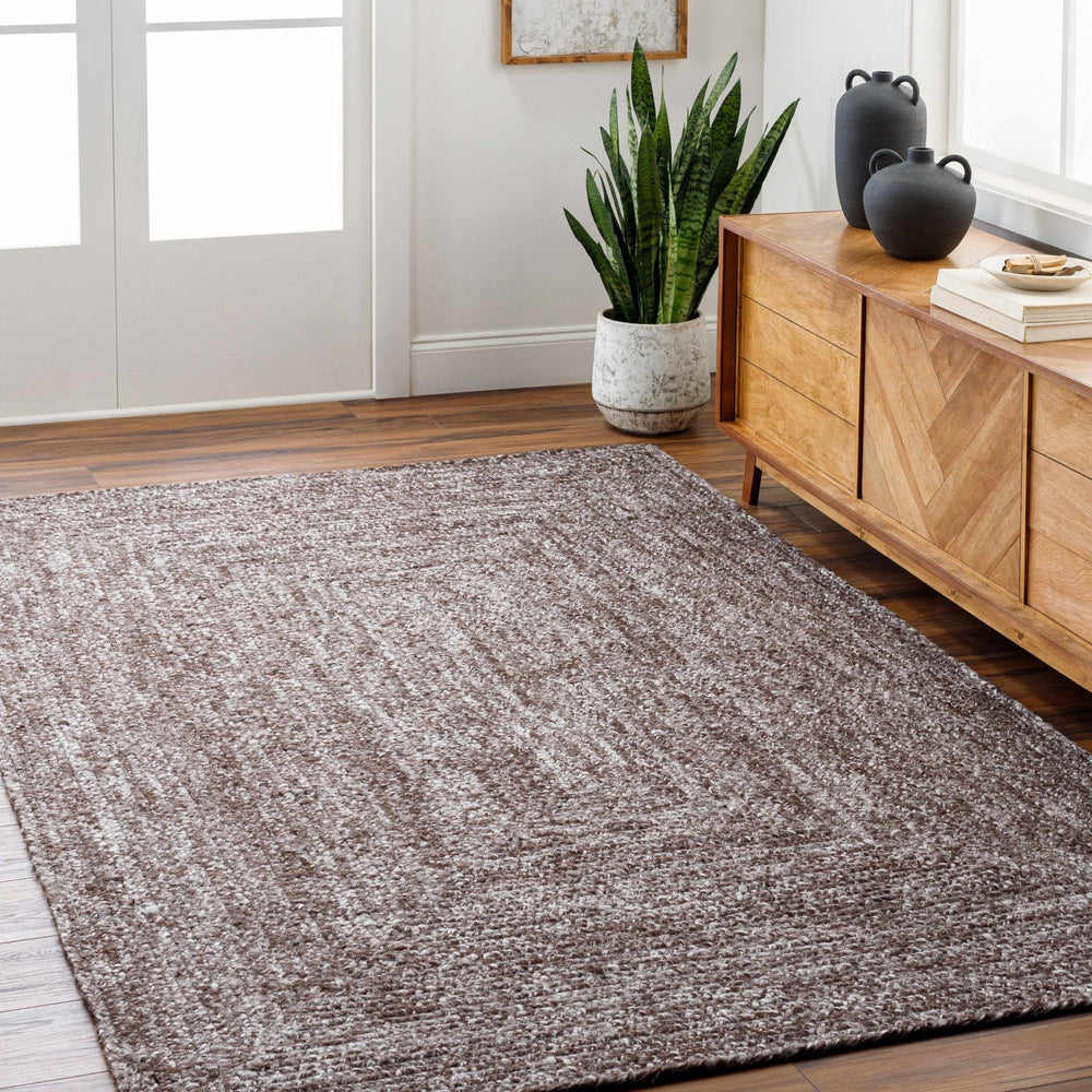 Kenyi Contemporary Braided Brown And Gray Rug - The Rug Decor