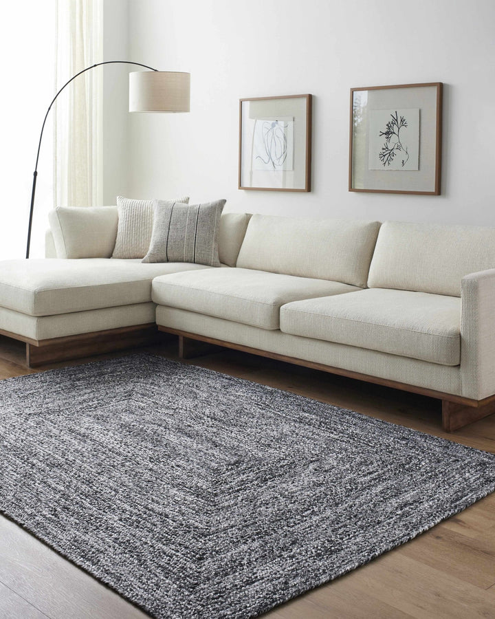 Kenyi Contemporary Style Black Hand Woven Area Rug - The Rug Decor