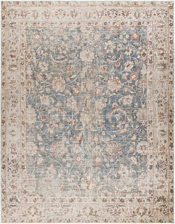 Keona Traditional Blue And Beige Machine Woven Area Rug - The Rug Decor