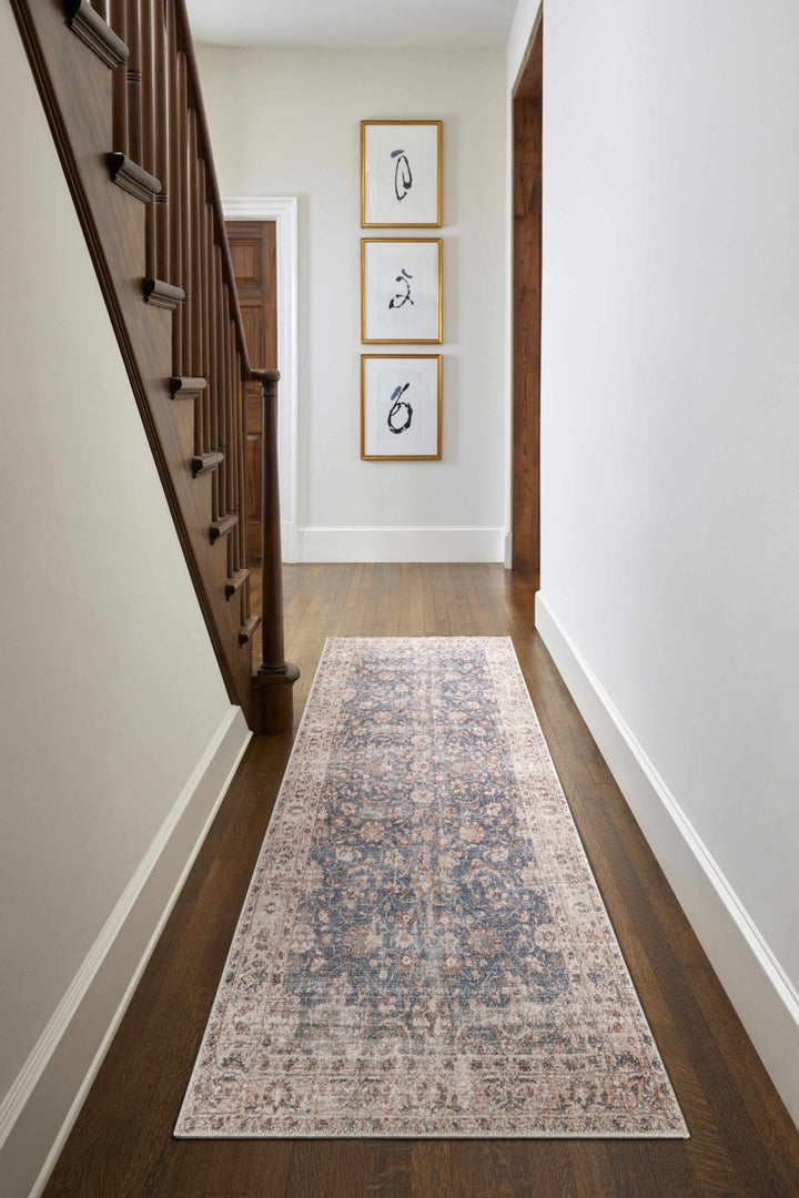 Keona Traditional Blue And Beige Machine Woven Area Rug - The Rug Decor